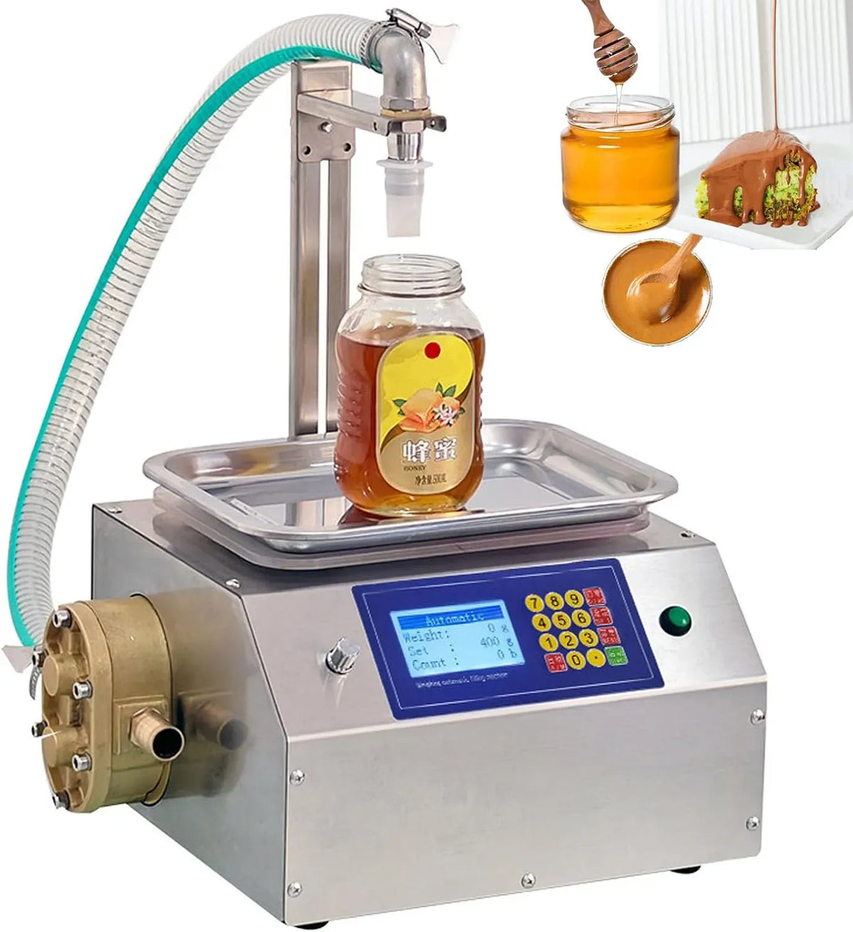 Machine de remplissage, acier inoxydable, pour miel