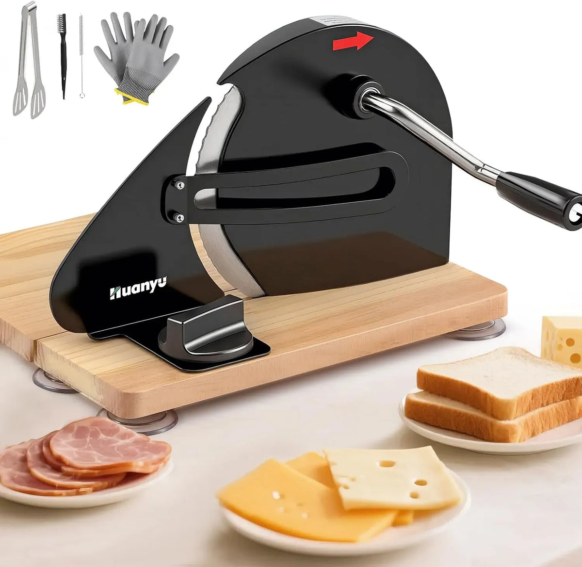 Huanyu Manual Bread Slicer, Noir