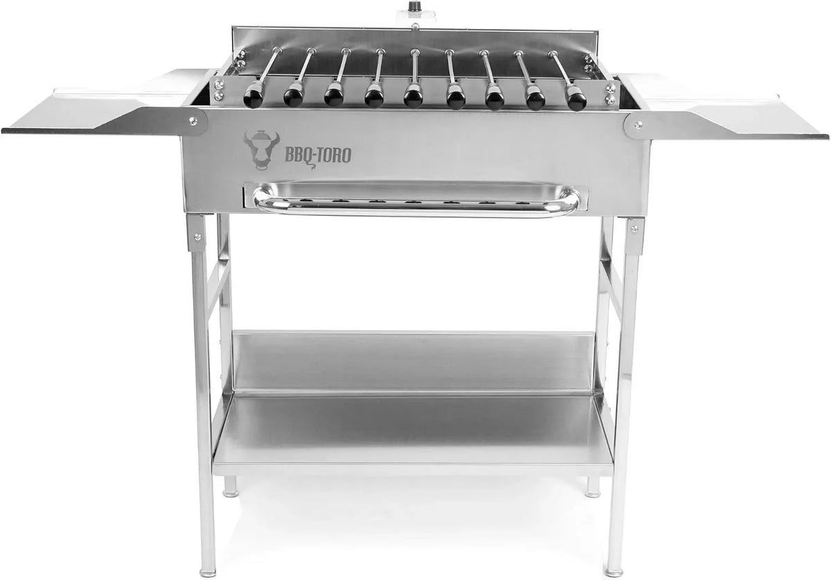 barbecue, moteur, Table, gril, acier inoxydable