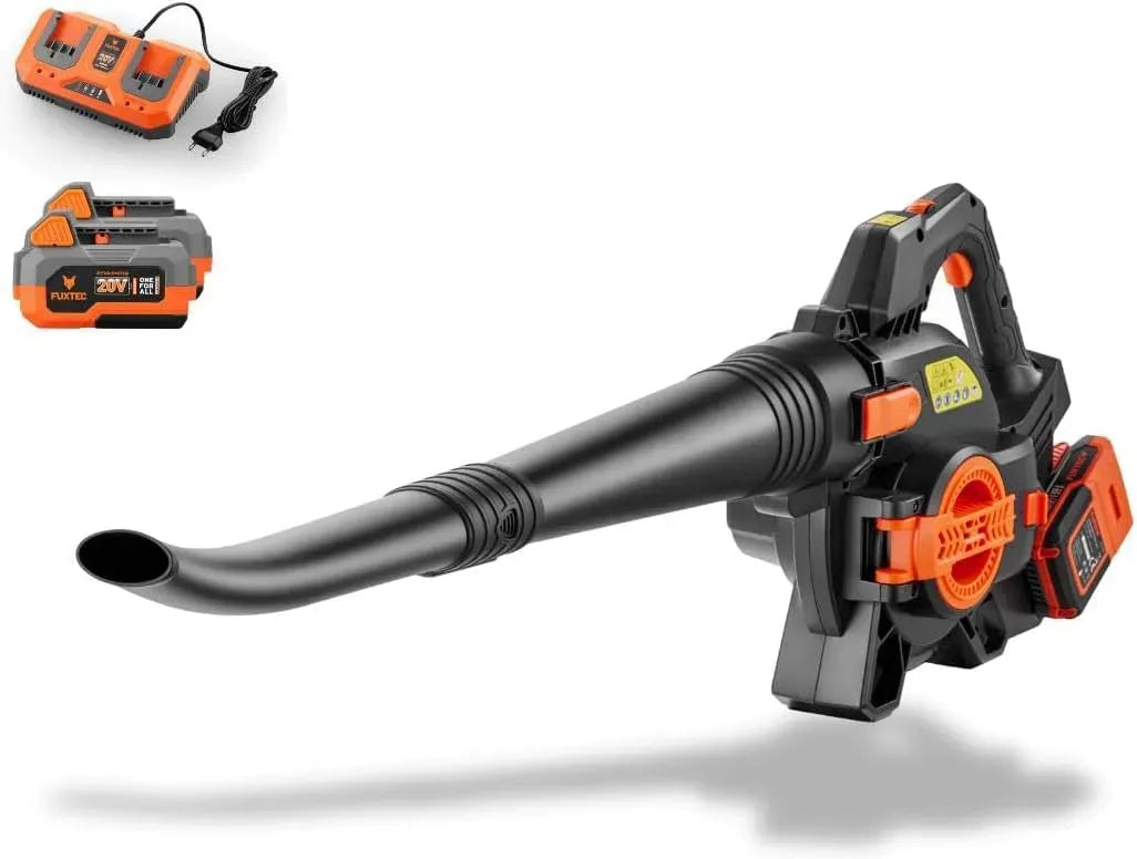Aspirateur, 40 V, 685 m³/h, FUXTEC 2en1 FX-E2LBSSET, livré avec 2 Batteries et Double Chargeur, Puissance d'aspiration 685m³/h