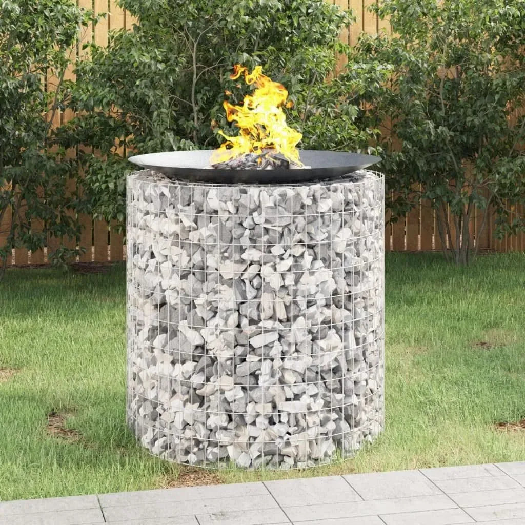 Radiateur électrique, 100 cm, extérieur, camping, Foyer en Gabion Ø 100 cm Fer galvanisé Brasero