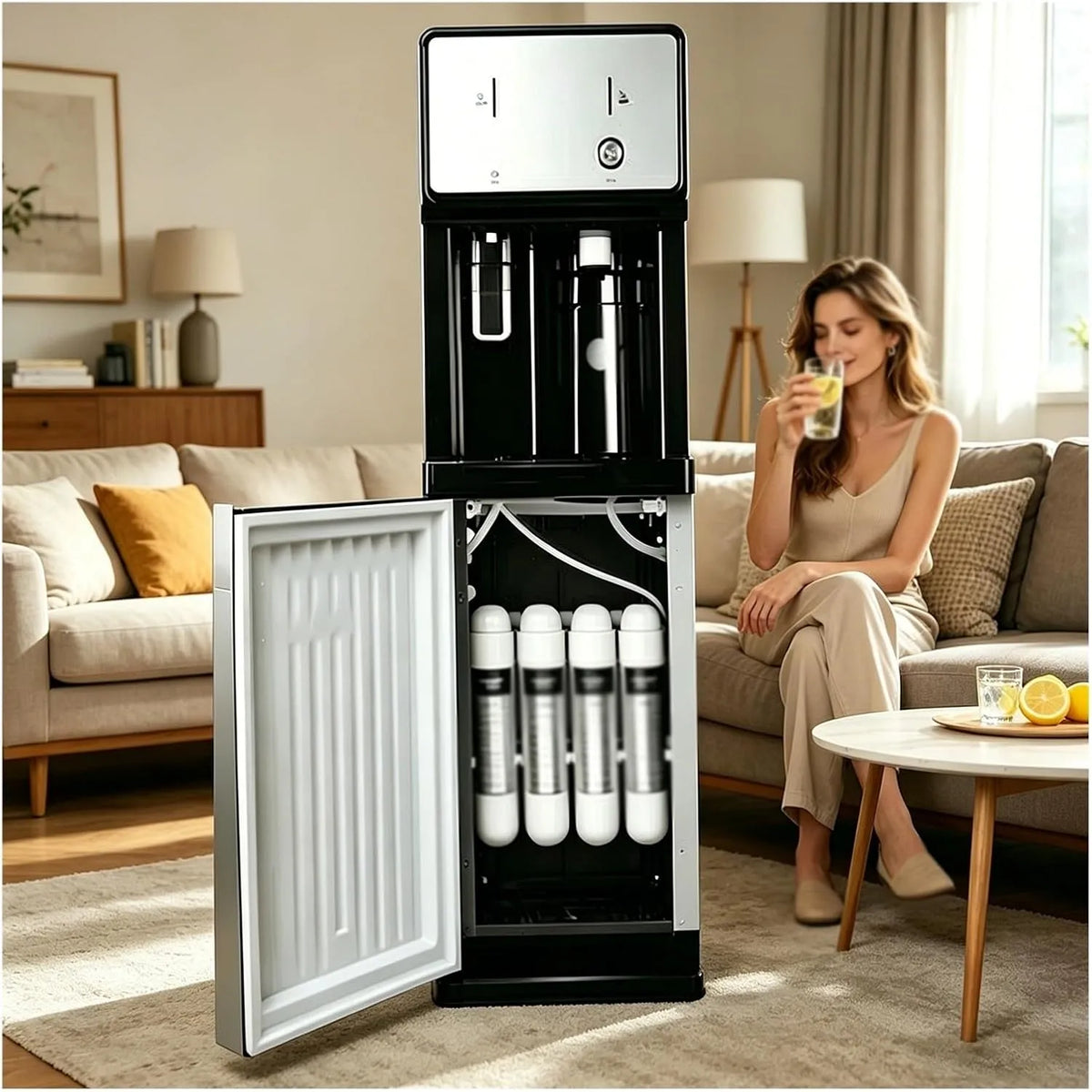 Refroidisseur, Refroidisseur d'eau Vertical équipé de Purificateur Intégré