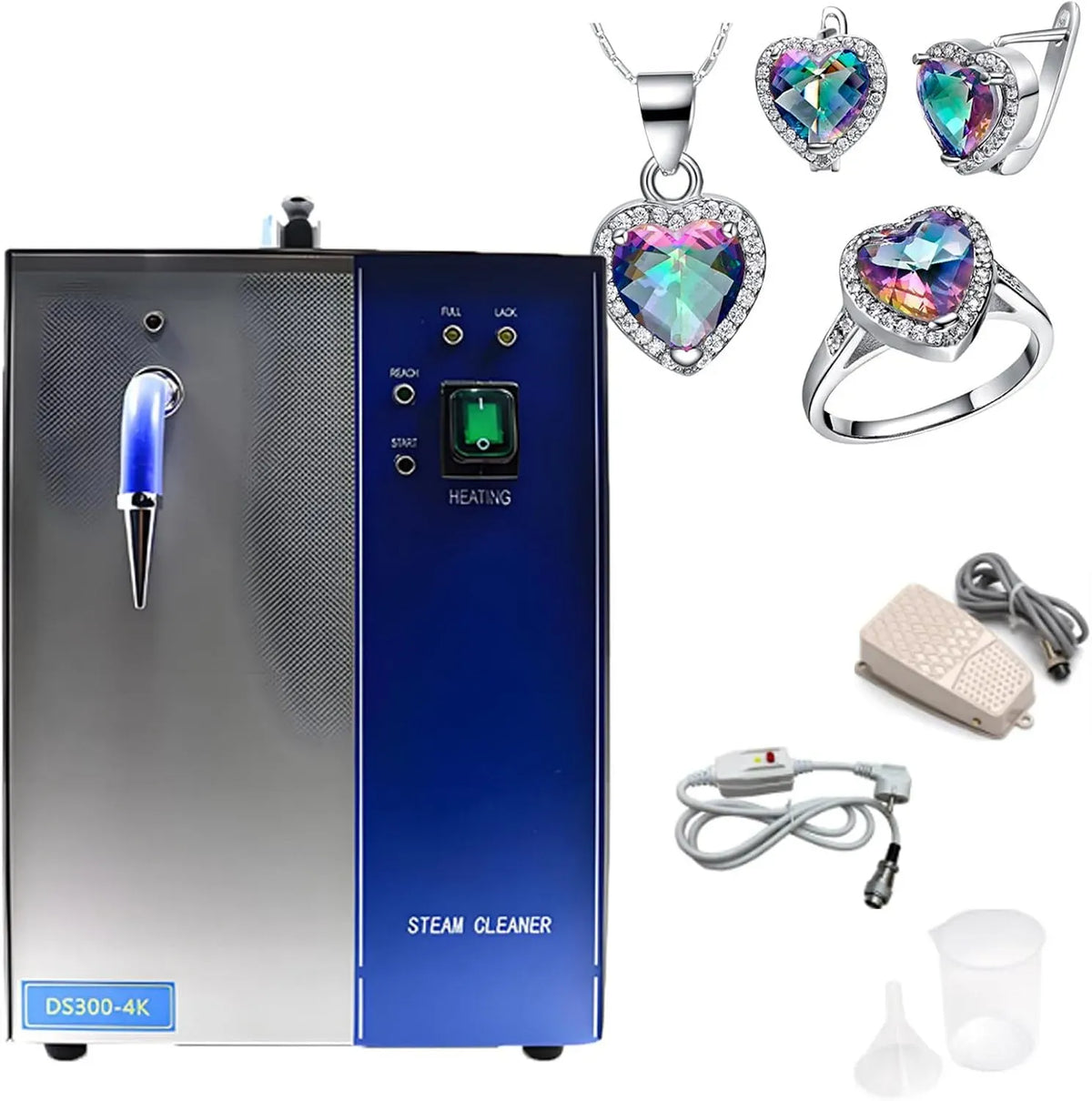 Nettoyeur vapeur, 3 L, 2600 W, professionnel, Haute Pression Professionnelle 135 °C/275 °F, Pression de Vapeur 4 kg