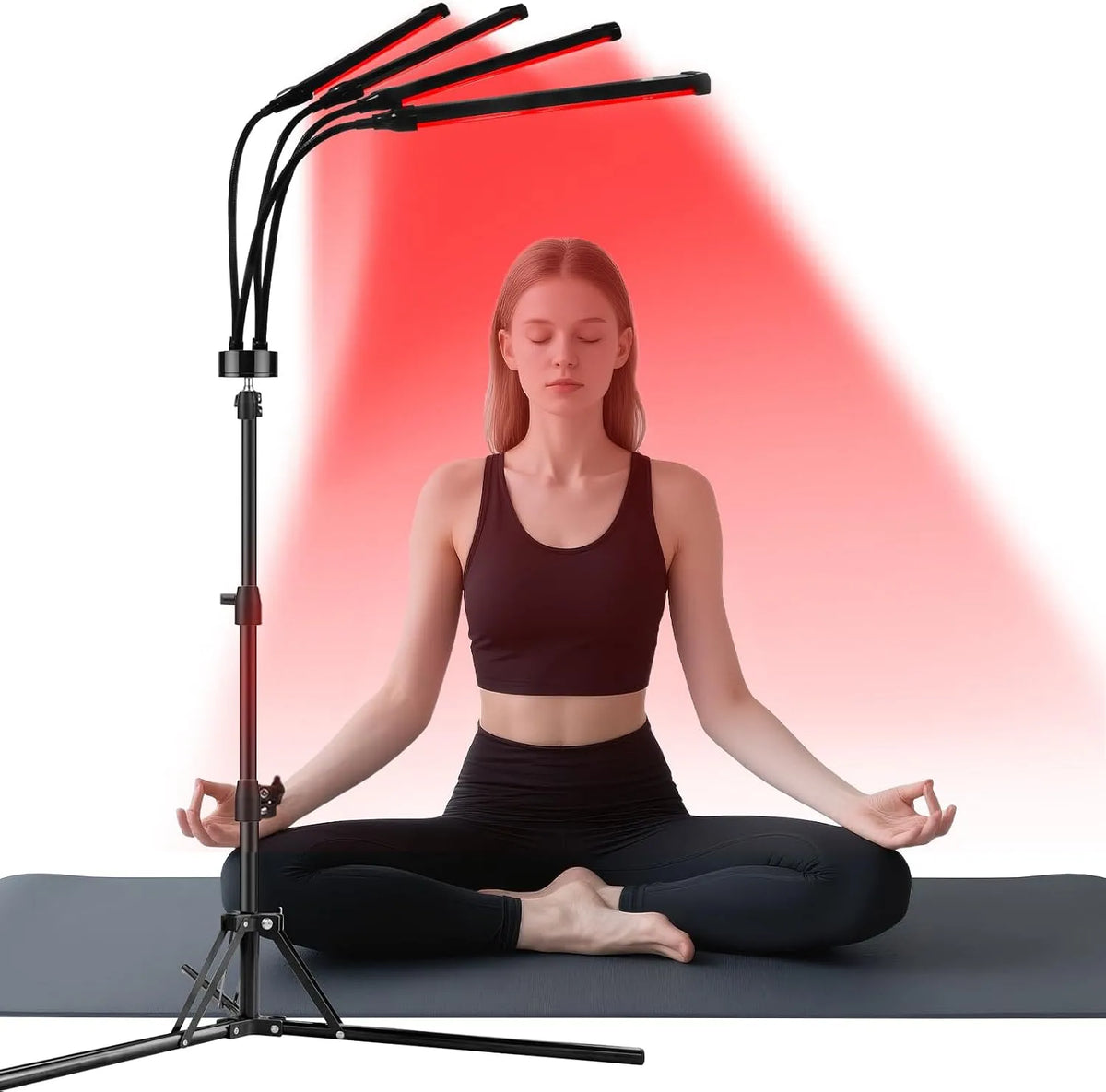 660nm 850nm support, Lampe, minuteur, rouge, 4 têtes réglables