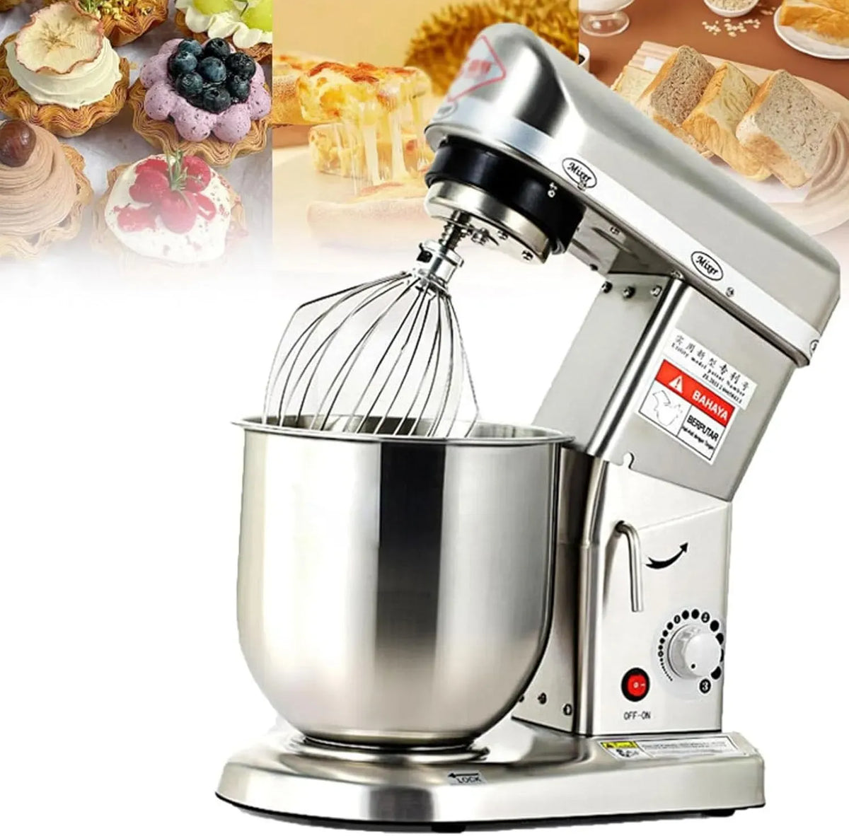 Robot, 10 L, pâtisserie, 3 vitesses, professionnel, argenté, pour Biscuits