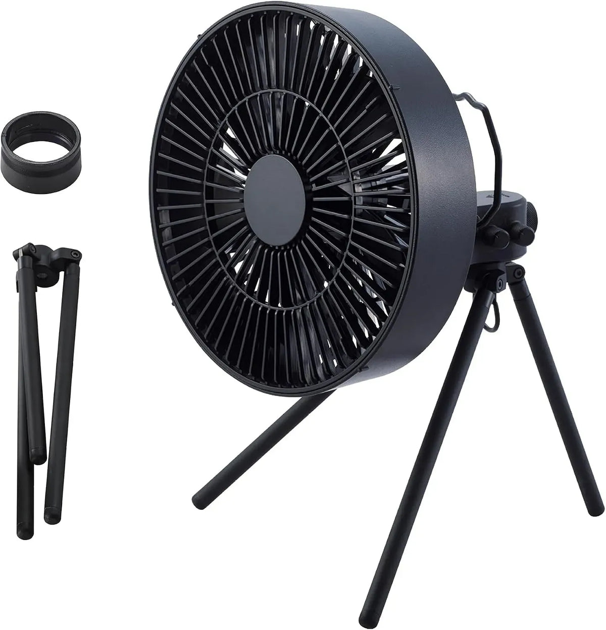 Ventilateur, ELECOM NESTOUT, minuteur, oscillation, USB, camping, 4 réglages de vitesse et mode brise naturelle, 30/60/90 min, compatible USB-C