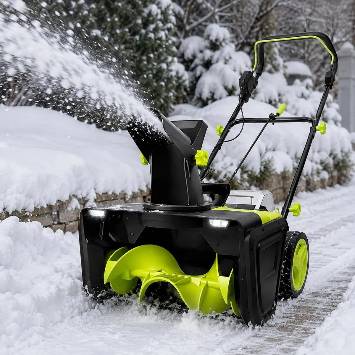 Moteur, machine de déneigement, 50 cm, 3500 W, 40 V, 28 cm, 7,6 m, sans fil, pour allées