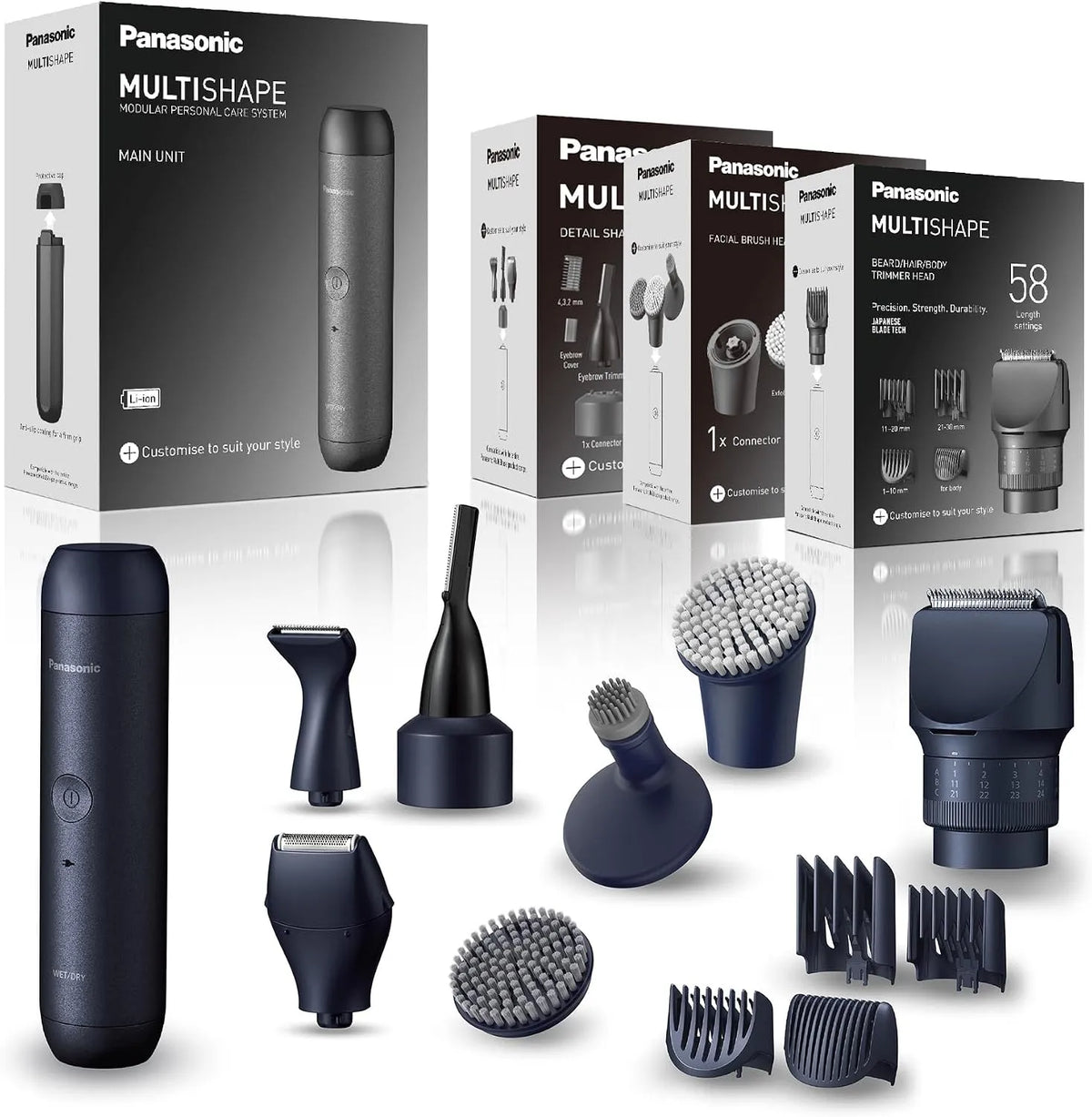 Panasonic ER-CBL1 ER-CFB1 batterie, Brosse, noir, pour Visage