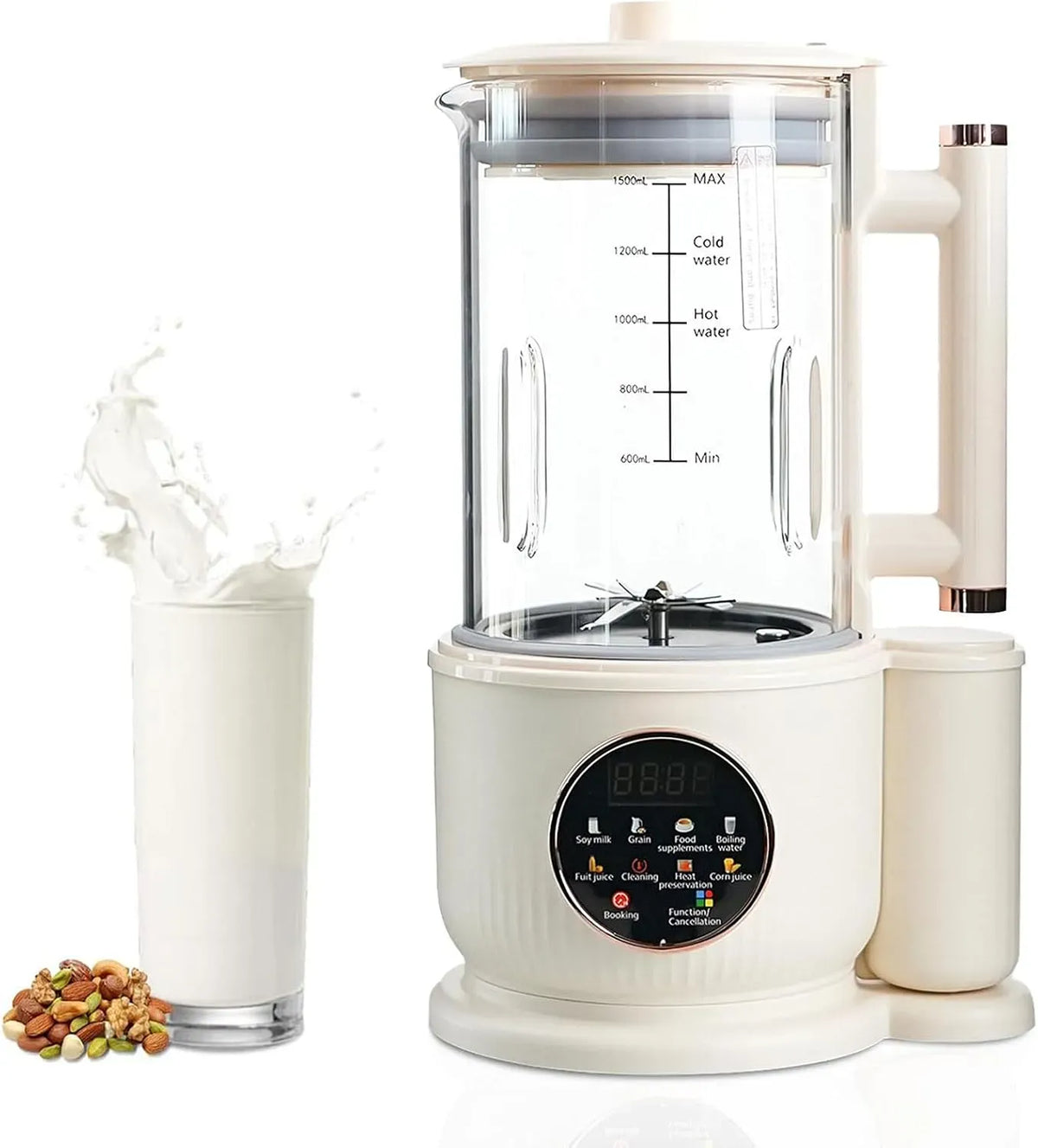 Machine à lait, machine à lait végétal et lait de noix, 1500 ml, pour soja