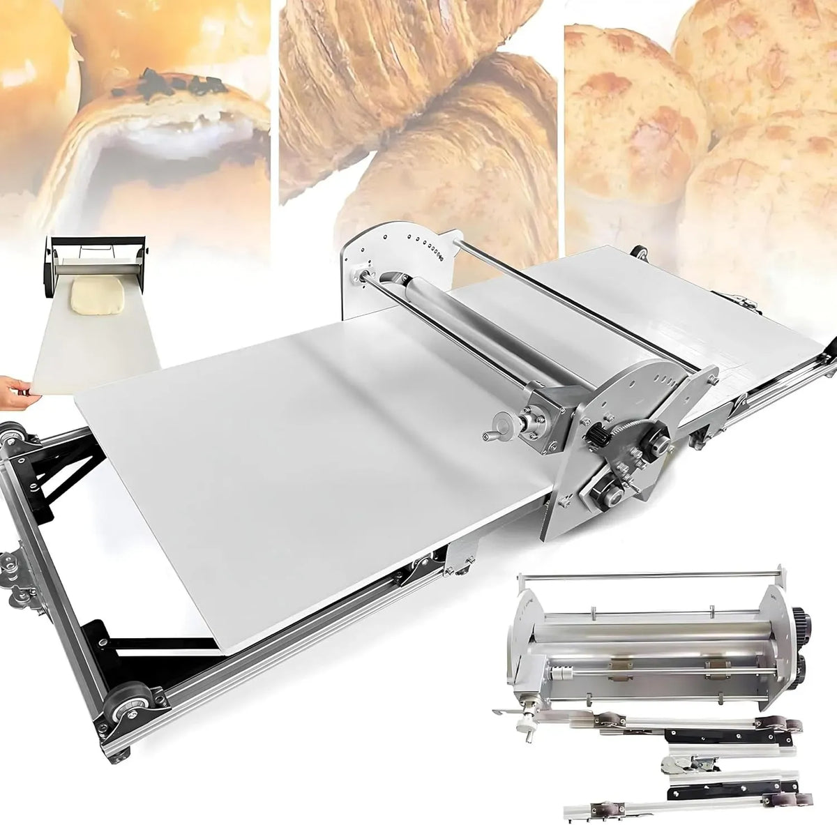 2-30CM Machine à Pâte, 30 CM, pizza, professionnel, pour Croissants