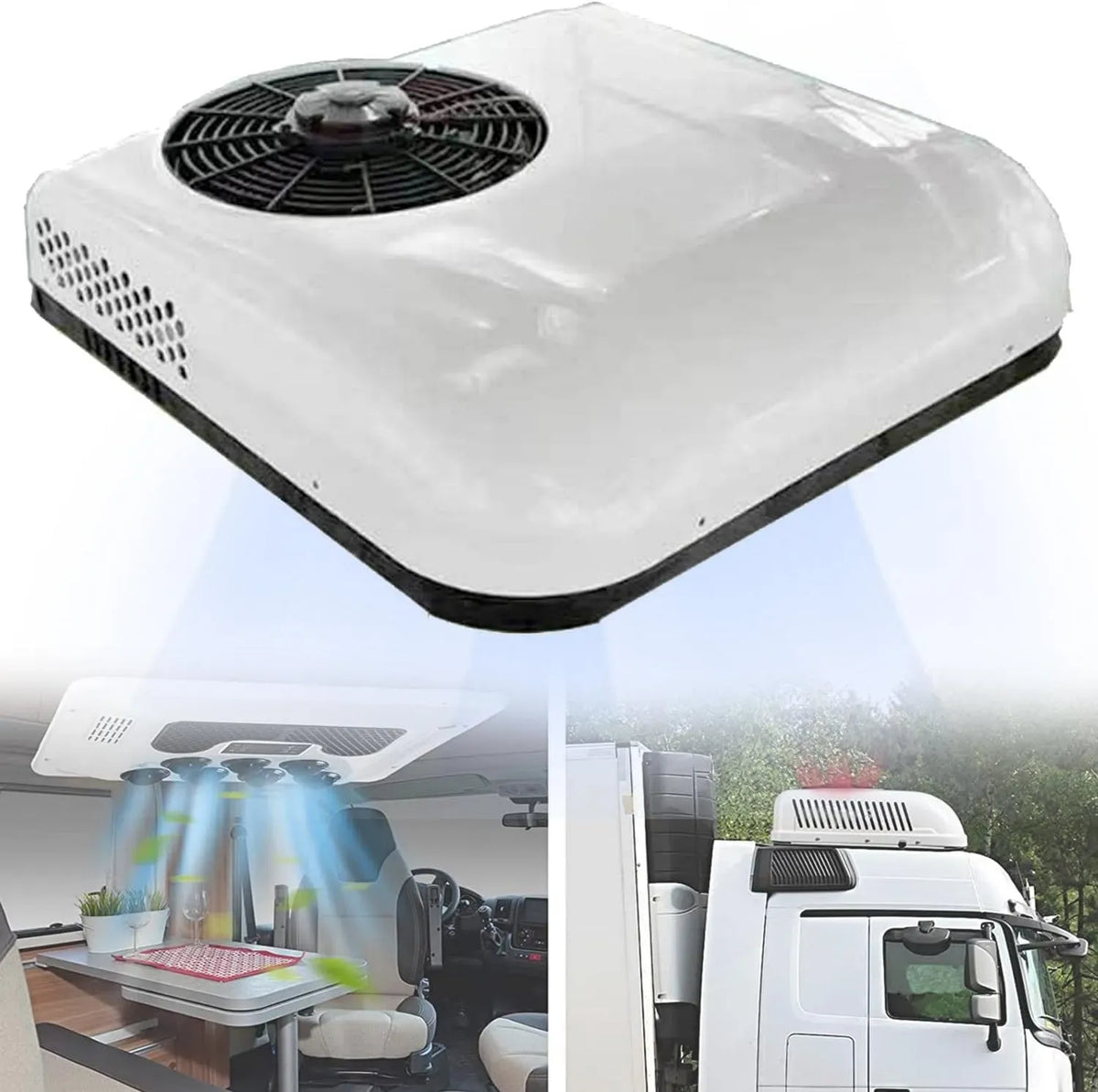 Climatiseur, 12 V, Qiang 12V/24V White-12V, silencieux, blanc