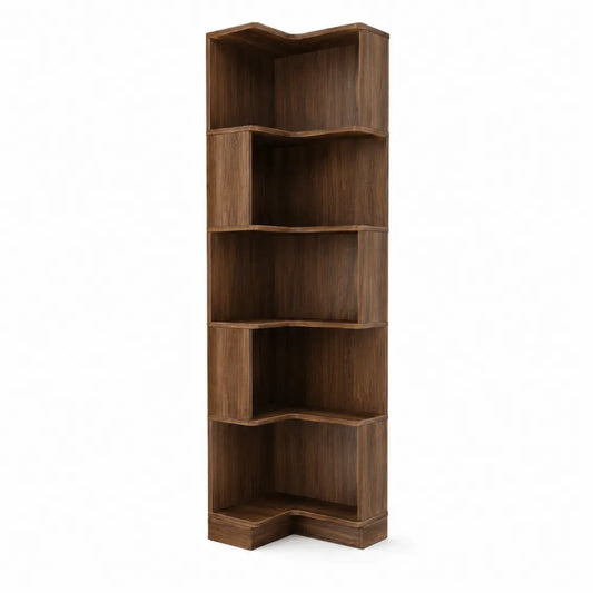Étagère d'angle en bois massif 5 niveaux