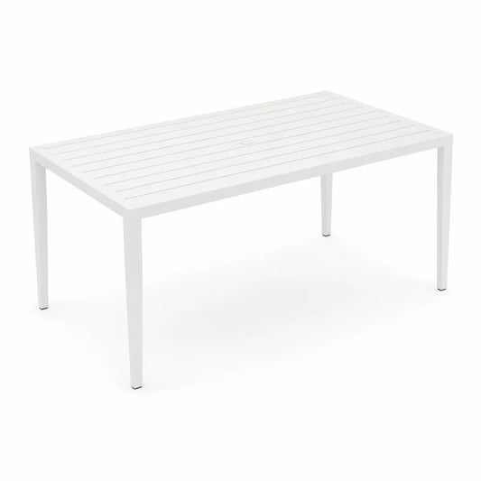 Table de jardin en aluminium blanc