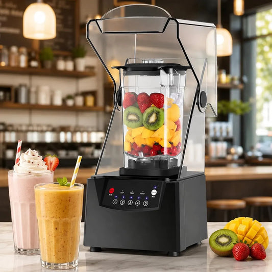 Blender, 1,8 L, 200 W, professionnel, 5 Réglages et Fonction Pulse pour Bars à Jus, Bol 1,8 L