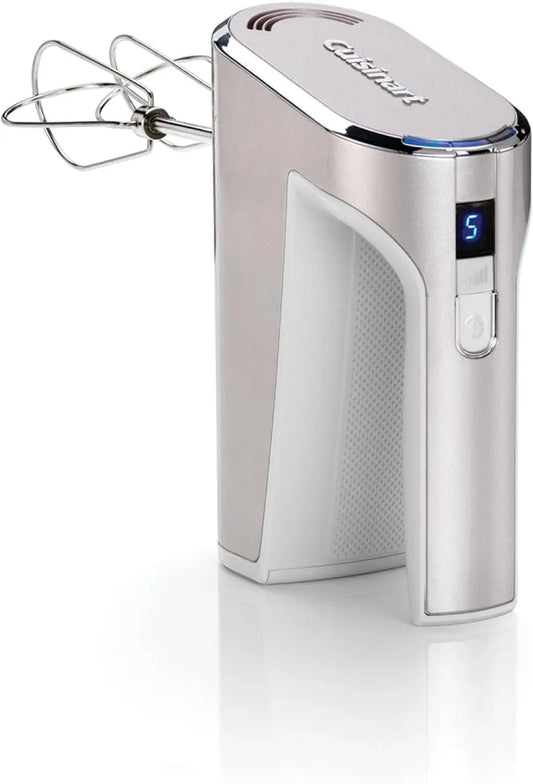 Cuisinart, Lames en Acier Inoxydable pour Pâtisserie, Batteur à Main Électrique Sans Fil à 5 Vitesses, Chargement USB Rechargeable