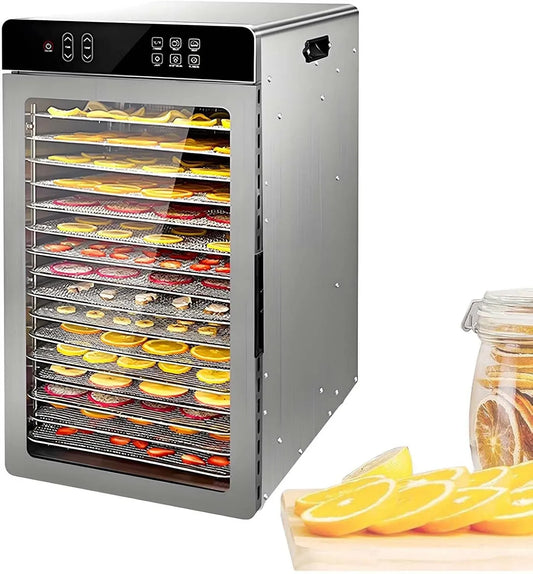 16Tray SéChoir, déshydrateur alimentaire, 30 à 90 °C, minuteur, écran LCD, professionnel, pour Un SéChage Uniforme