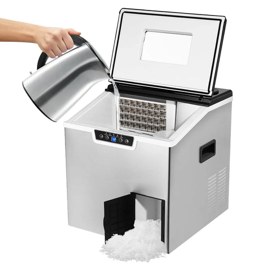 Machine à glaçons W 220, 1,8 L, 180 W, 220 V, grand réservoir, trois types d'alimentation en eau 12 à 22 min, pour 32 glaçons par jour, 30 à 40 kg