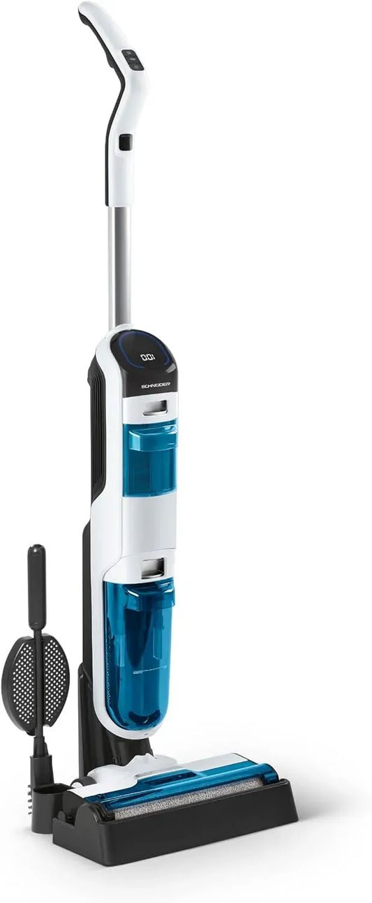 Aspirateur, 18 V, Schneider SCVCO2350DE 50min, grand réservoir, blanc, 680ml, 440ml, Autonomie