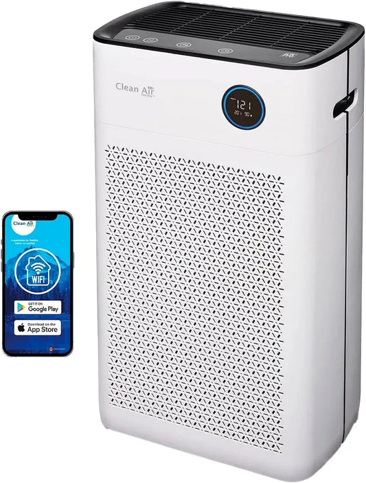 Purificateur d'air, 10 dB, Clean CA-509Pro, silencieux, 400 m³ d'air sans particules par heure, Convient pour des pièces jusqu'à : 90