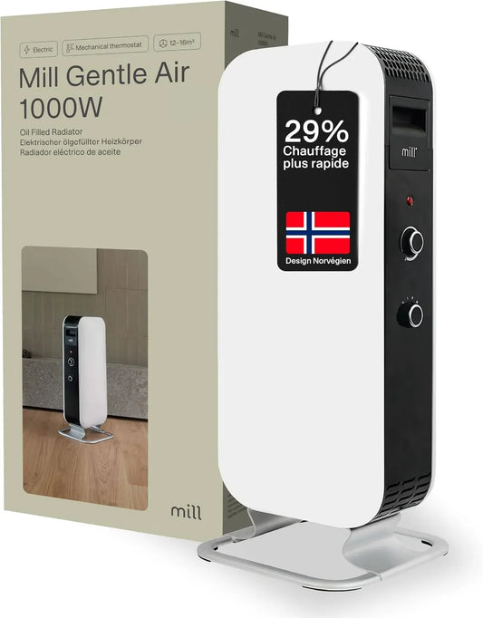 Radiateur électrique AB-H1000DN, 1000 W, noir, 12-16 m2, MEC