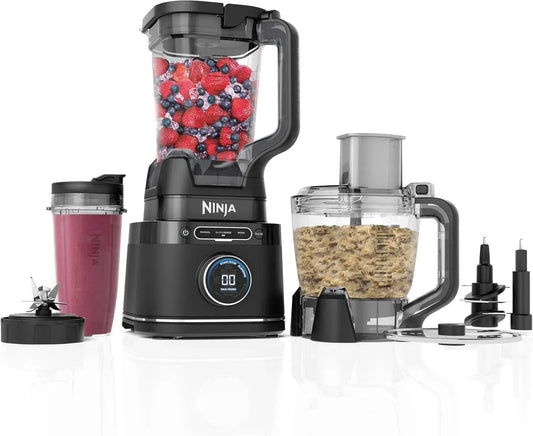 Ninja 3-en-1 TB401EU Blender, 1200 W, noir, mixeur électrique, Detect Power Blender Processor Pro 3-en-1