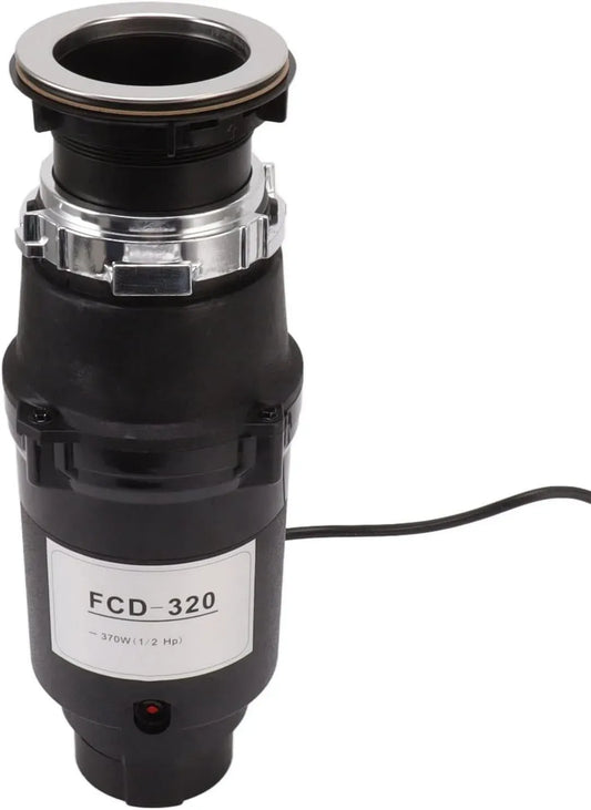 Évier de cuisine, 370 W, acier inoxydable, Broyeur de Déchets Alimentaires 1050ml
