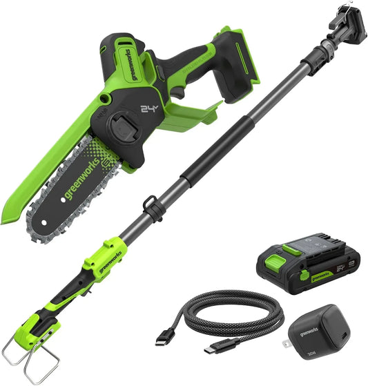 2-en-1 15cm/6in batterie, chargeur, 30 W, 24 V, 15 cm, 7,8 m, sans fil