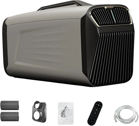Climatiseur Grey-24V, 24 V, portable, gris, appareil de climatisation, climatiseur Mobile pour Vans aménagés et Petites pièces