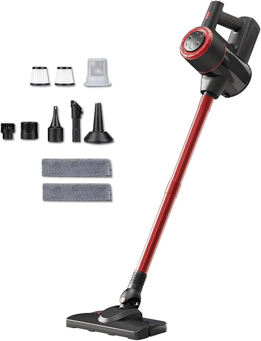 Aspirateur, vapeur, rouge, appareil électrique d'aspiration, Aspirateur Balai Laveur sans Fil 5 en 1 Compact
