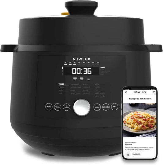 V600 24h Cooker, Robot, 6 L, 1200 W, 17 programmes, 90 kpa, vapeur, 4 Niveaux, 2 Niveaux, Cuisine avec 4 Niveaux de Pression