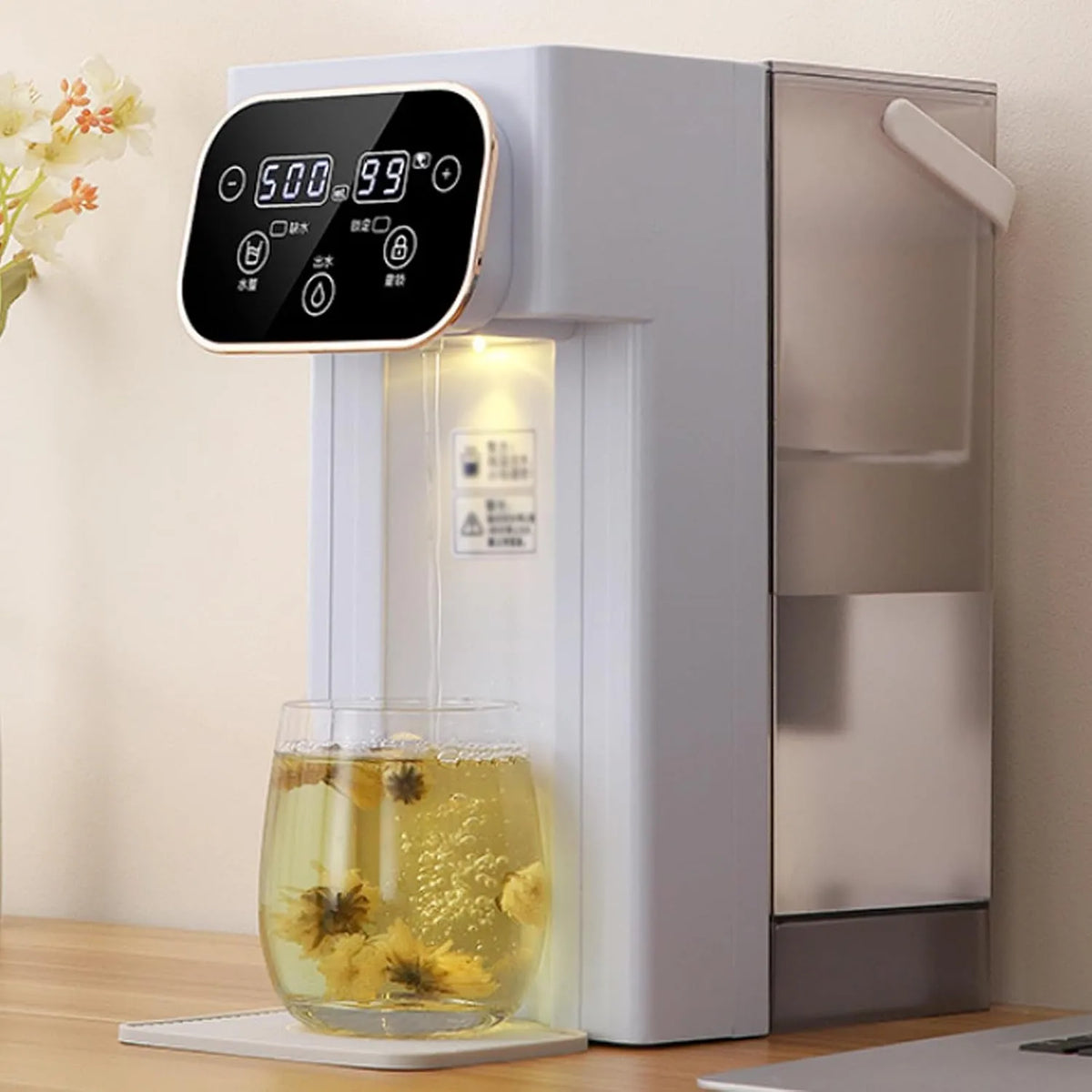 Distributeur, Filtre, système de filtration d'eau potable, 3 L, verrouillage, grand réservoir, décoration de salon, 2 zones de température