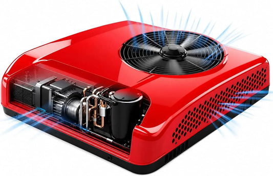 Climatiseur 12V/24V Red12V-Coolingonly, 12 V, camping, rouge