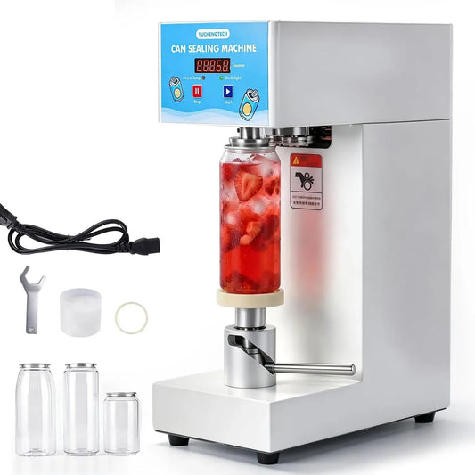 Machine à Sceller, machine à café électrique, 17cm, 55 mm, 17 cm, écran LCD, professionnel, plastique, pour Boîtes Alu & Plastique Hauteur 11
