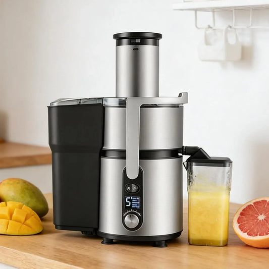 Extracteur de jus, 1250 W, professionnel, amovible, goulotte de 84 mm, 5 Vitesses
