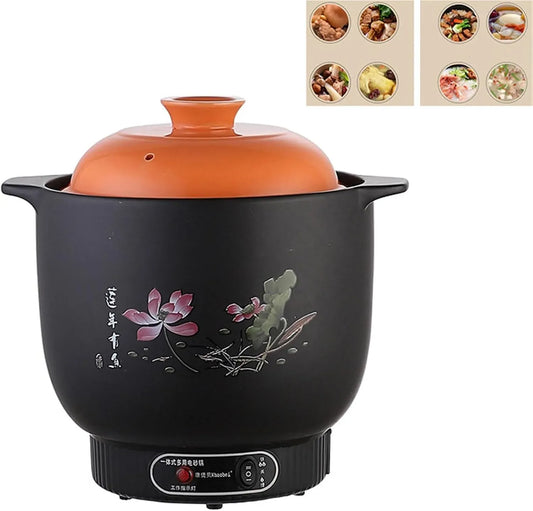 Faitout électrique, cocotte compacte pour la cuisson de la soupe, mijoteuse intelligente équipé de fonction de maintien au chaud, du porridge et du