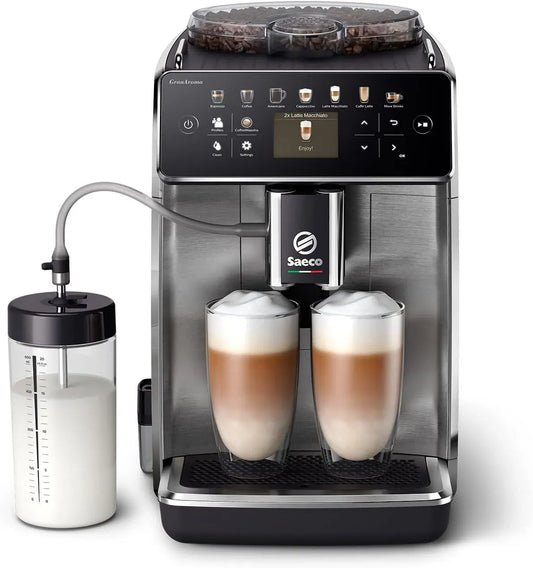 Saeco SM6585/00 Machine à caf, machine à café électrique, gris, bois