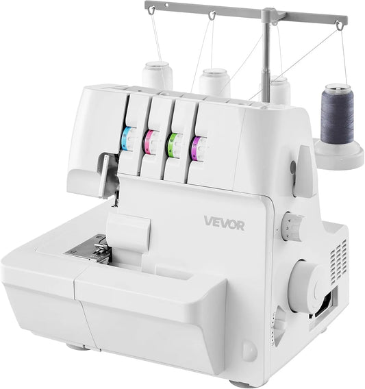 VEVOR Machine à Surjeter, Machine à Coudre, machine à coudre électrique, éclairage LED, pour Divers Tissus