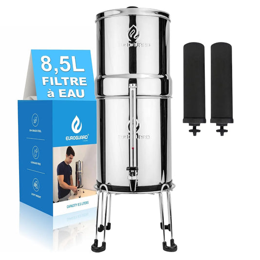 Robinet de cuisine, 8,5 L, acier inoxydable, mitigeur et robinet d'évier, EuroGuard® Premium