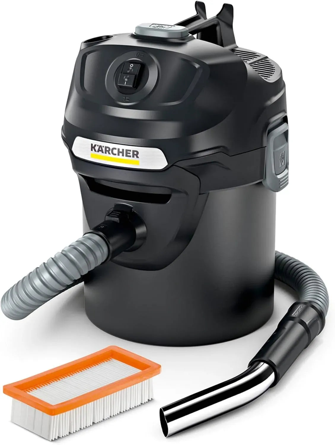 Kärcher AD 2 Aspirateur, 14 L, 600 W, Flexible d'Aspiration : 1, Cuve en Métal : 14L, Puissance Absorbée : 600W, 1,2 m