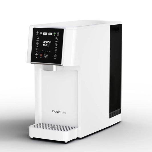 thé et café, FreshGo Flex Osmoseur avec réservoir et fonction eau chaude, pour cuisine, 4 températures, Osmose inverse à 6 niveaux avec UV
