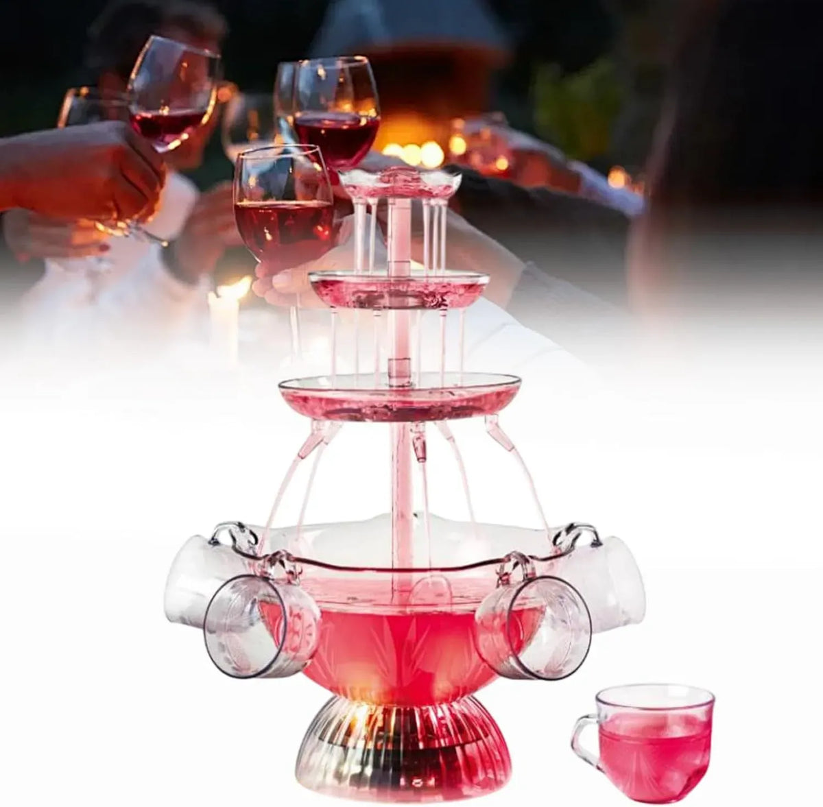 Machine à Fontaine, professionnel, acier inoxydable, rouge, verre, pour Vin Rouge