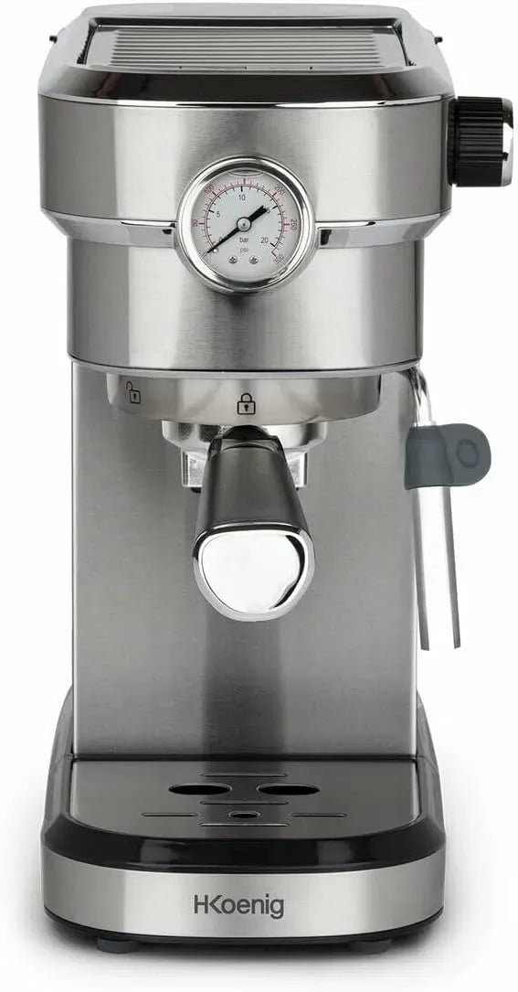 EXP820 Pompe, Portable, machine à café électrique, 1.1 L, 20 Bar, vapeur, professionnel, acier inoxydable, fonction chauffante, bois