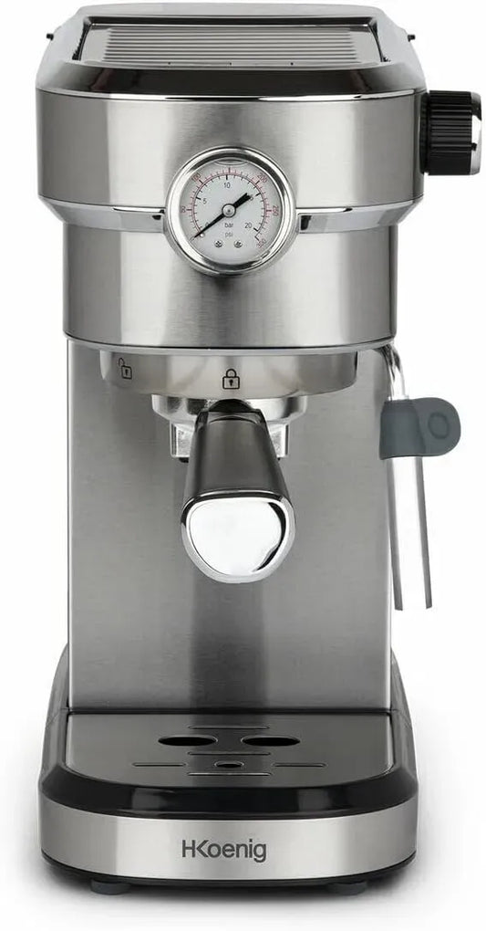 EXP820 Pompe, Portable, machine à café électrique, 1.1 L, 20 Bar, vapeur, professionnel, acier inoxydable, fonction chauffante, bois