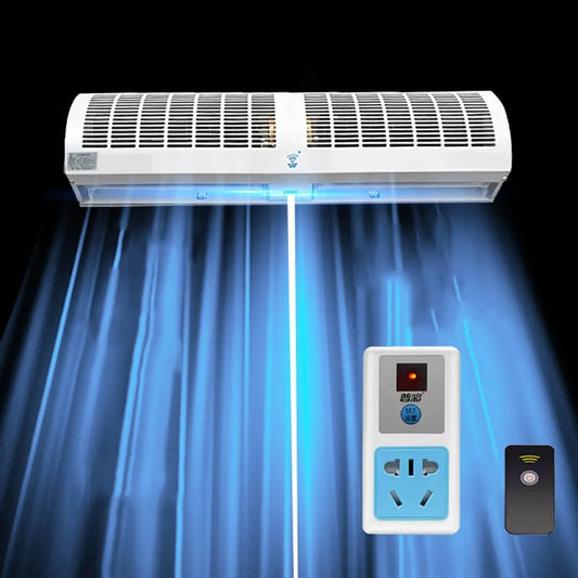 Ventilateur 60/90/100/120/150cm, professionnel, silencieux, blanc, Rideau d'air Silencieux De Tête De Porte Commerciale