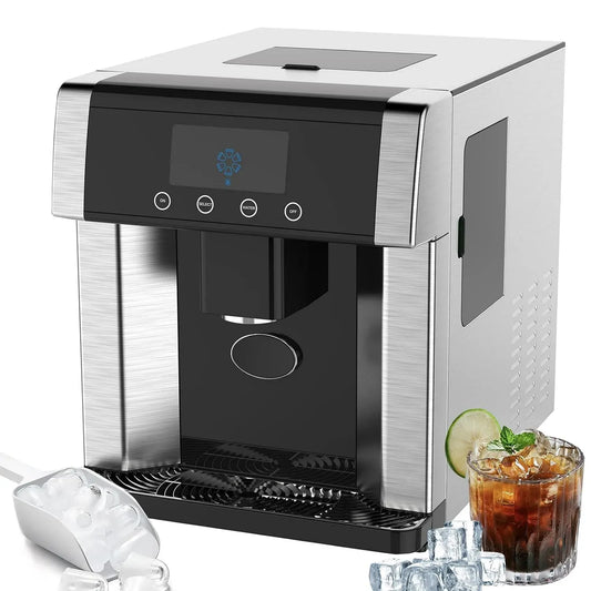 Machine à glaçons 15kg/24h, tactile, écran LCD, 3 Tailles de Glaçons