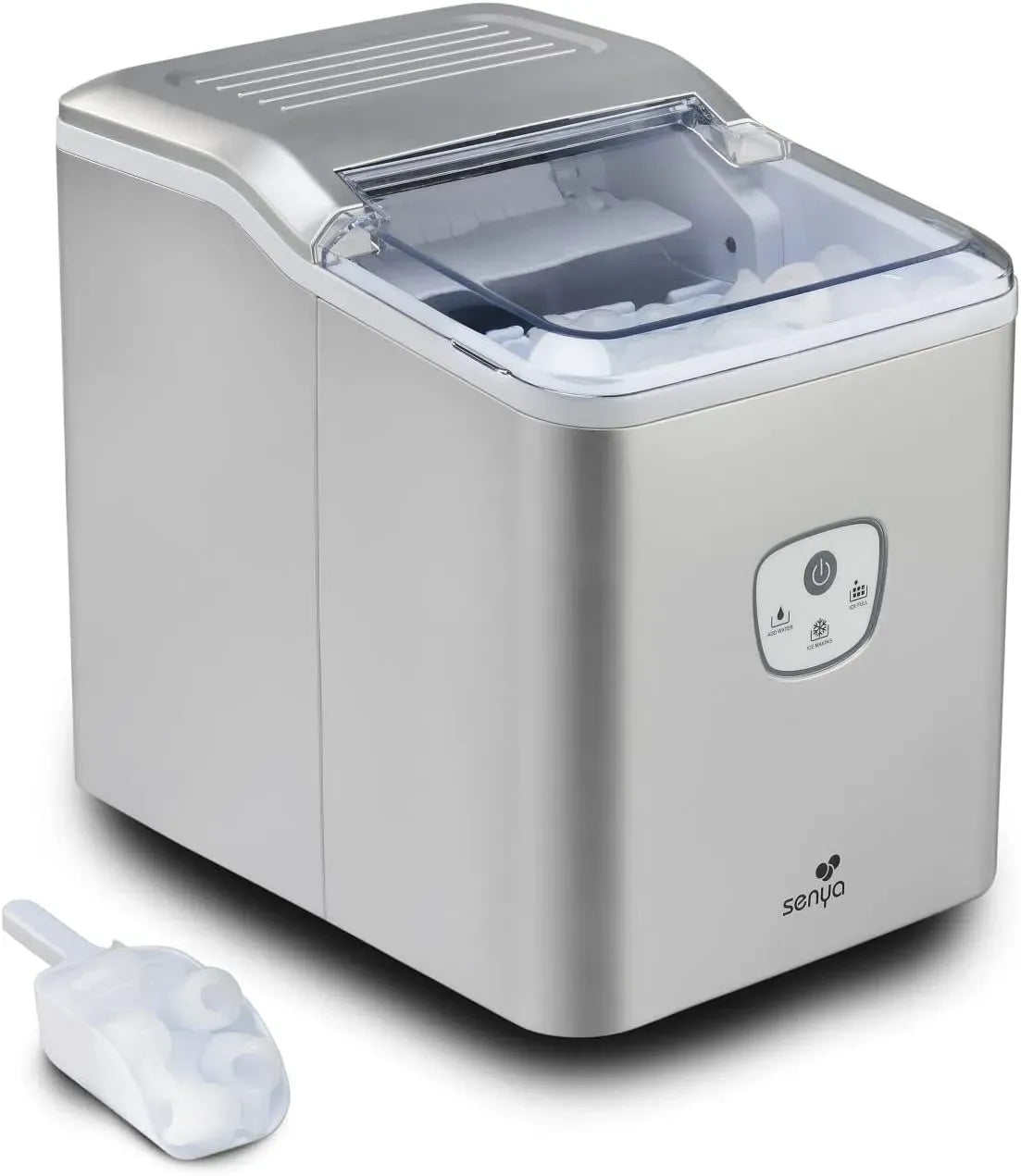 Machine à glaçons, 1,6 L, 120 W, SENYA 24H SYCP-IM002, argenté, 12kg /, récipient 1,6 L