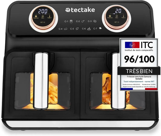Friteuse à air chaud 4en1, 8 L, 7 programmes, tactile, professionnel, amovible