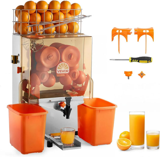 VEVOR Extracteur de jus, 120 W, professionnel, restaurant, Rendement Élevé de 20 Oranges/min, Pour Bar à Jus Restaurant Supermarché Primeur