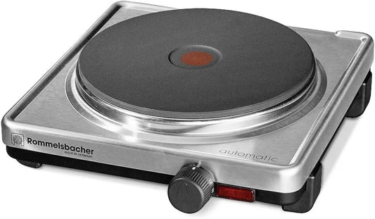 Rommelsbacher AK 2099 2099/E Plaque de cuisson, 2000 W, acier inoxydable