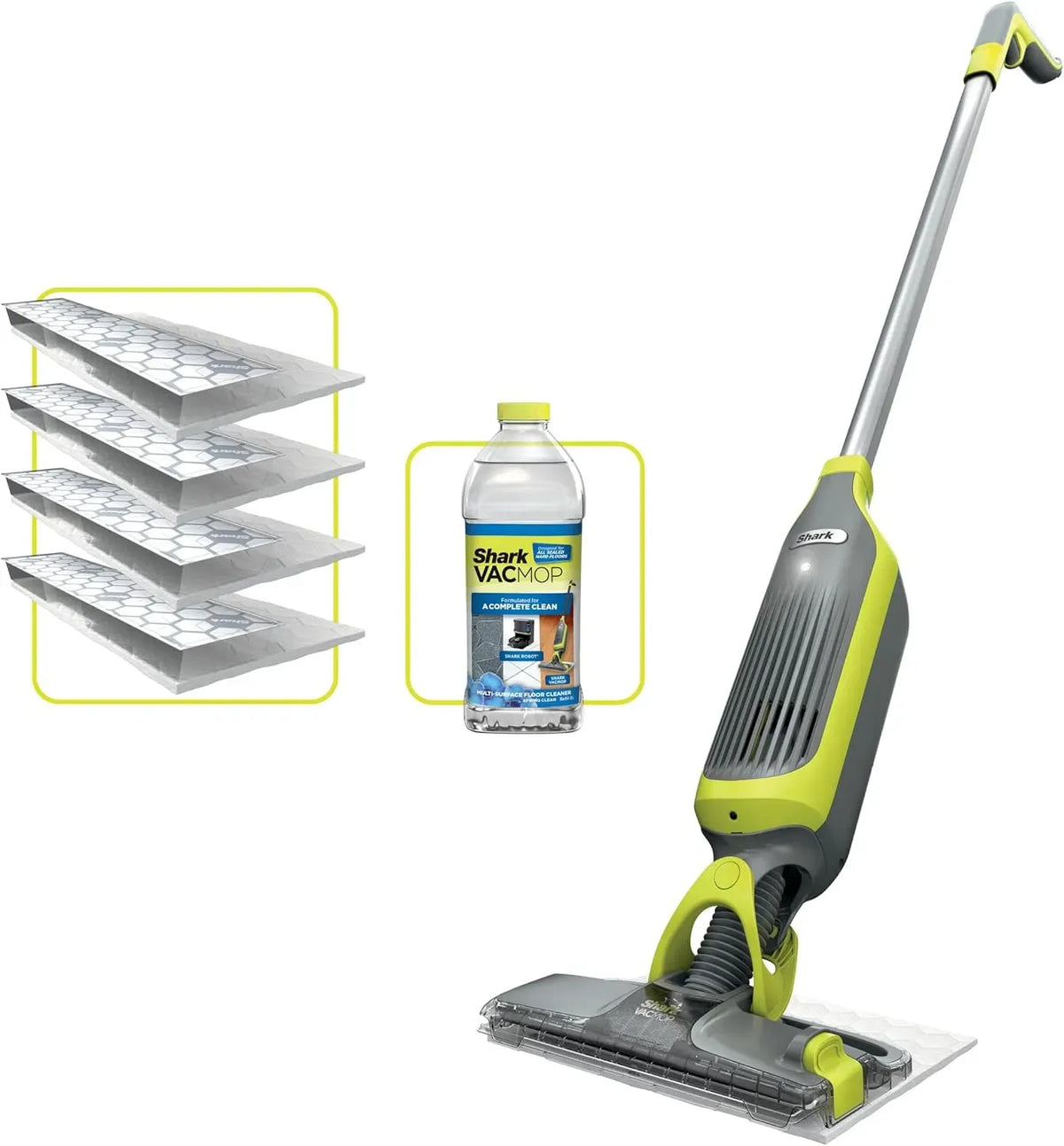 Aspirateur 2-en-1 VM200EU, gris, Nettoyant Multi-Surface pour sols de 355 ML, 4X tampons jetables, Moins de 2 kg